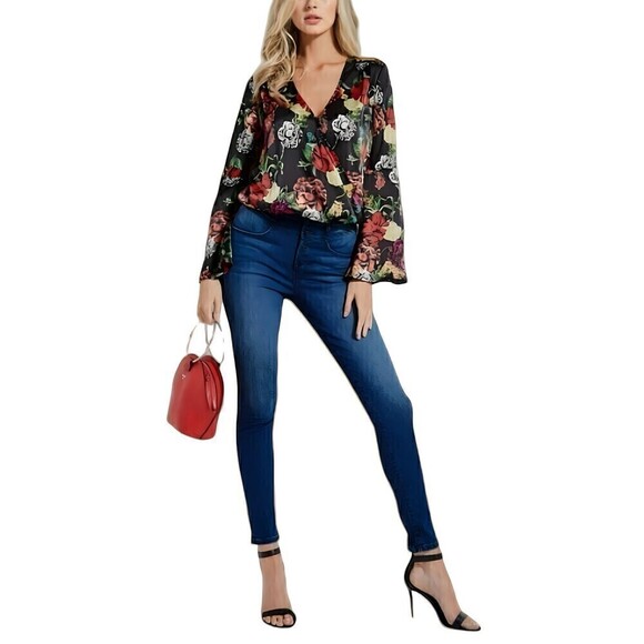 GUESS High Rise Women's Denim Skinny Jeans - Picture 1 of 3